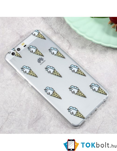 Rugalmas mintás tok Huawei P10 Plus telefonhoz - FAGYI