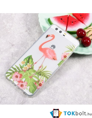 Rugalmas mintás tok Huawei P10 Plus telefonhoz - FLAMINGÓ