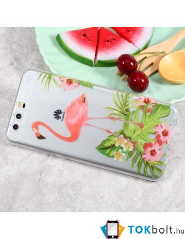 Rugalmas mintás tok Huawei P10 Plus telefonhoz - FLAMINGÓ