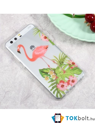 Rugalmas mintás tok Huawei P10 Plus telefonhoz - FLAMINGÓ