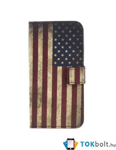 Amerikai zászlós notesz tok Samsung Galaxy A3 (2017) telefonhoz