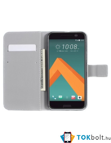 Mintás mappa telefontok HTC 10 / HTC 10 Lifestyle telefonhoz - KÉK PILLANGÓS