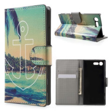 Oldalra nyíló mintás tok Sony Xperia X Compact telefonhoz - TENGERPART