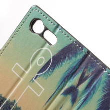 Oldalra nyíló mintás tok Sony Xperia X Compact telefonhoz - TENGERPART