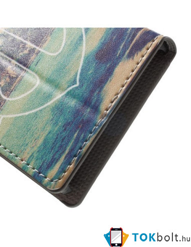 Oldalra nyíló mintás tok Sony Xperia X Compact telefonhoz - TENGERPART