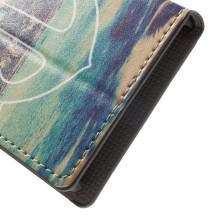 Oldalra nyíló mintás tok Sony Xperia X Compact telefonhoz - TENGERPART