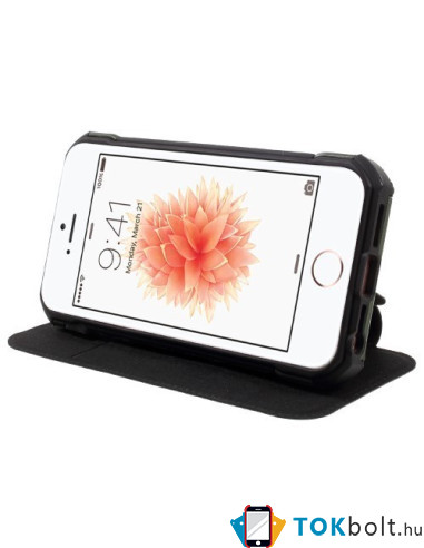 Terep mintás 2in1 notesz tok iPhone SE/5s/5 telefonhoz