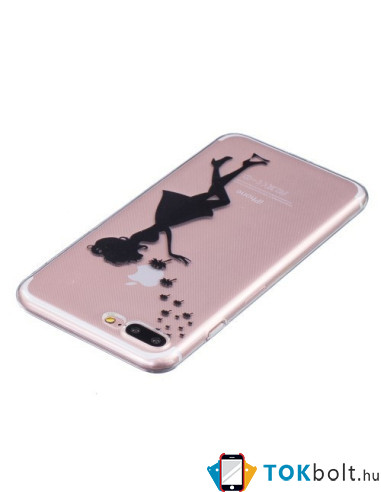 Vékony rugalmas tok iPhone 7 Plus / 8 Plus telefonhoz - LÁNY PITYPANGGAL