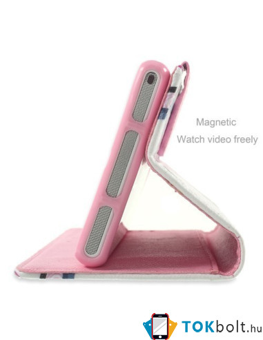 Lila virág mintás notesz tok Sony Xperia M2 / M2 Dual / M2 Aqua telefonhoz