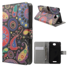 Kasmír mintás notesz tok Sony Xperia E4 / E4 Dual telefonhoz