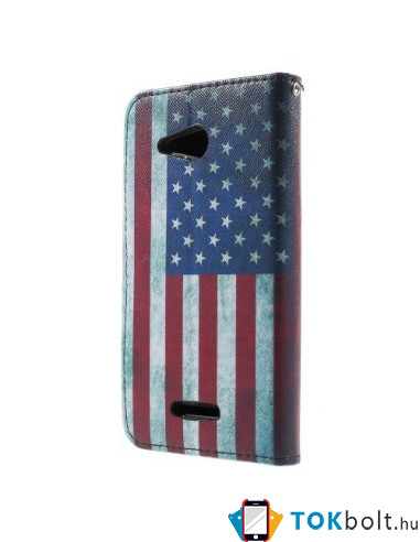 Amerikai zászlós notesz tok Sony Xperia E4g / E4g Dual telefonhoz