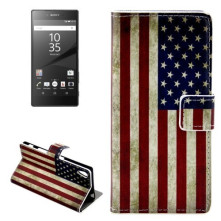 Amerikai zászlós oldalra nyíló tok Sony Xperia Z5 / Z5 Dual telefonhoz