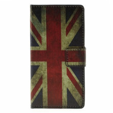 Oldalra nyíló brit zászlós tok Sony Xperia Z5 Compact telefonhoz
