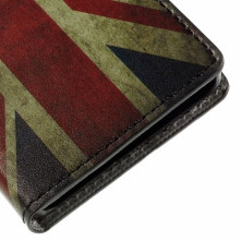 Oldalra nyíló brit zászlós tok Sony Xperia Z5 Compact telefonhoz