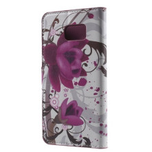 Lila virágos tok Samsung Galaxy Note 5 telefonhoz