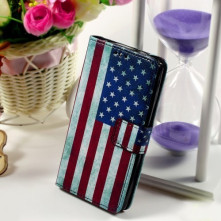 Amerikai zászlós oldalra nyíló tok LG Leon telefonhoz