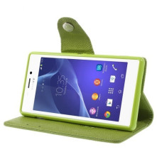 MLT kiwi-zöld notesz telefontok Sony Xperia M2 / M2 Dual telefonhoz