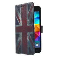 Retro brit zászlós notesz tok Samsung Galaxy Grand Prime telefonhoz