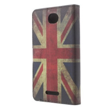 Brit zászlós notesz telefontok Sony Xperia E4 / E4 Dual telefonhoz