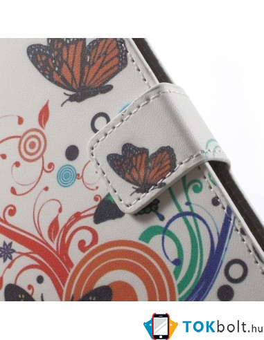 Élénk pillangós notesztok Sony Xperia E4 / E4 Dual telefonhoz