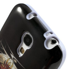Samsung Galaxy S 4 Mini telefontok, kopony mintás, fekete hátterű