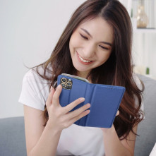 SMART szilikon keretes könyvtok Huawei P smart 2021 készülékhez - KÉK
