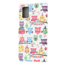 Oldalra nyíló mintás telefontok Samsung Galaxy A02s telefonhoz - BAGOLY