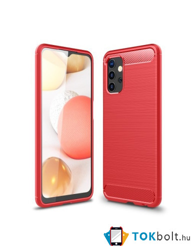Samsung Galaxy A32 5G karbon mintás tok - PIROS