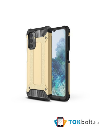 Kemény műanyag és rugalmas TPU hibrid tok Samsung Galaxy A32 5G telefonhoz - ARANY