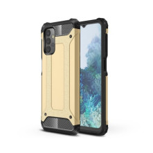 Kemény műanyag és rugalmas TPU hibrid tok Samsung Galaxy A32 5G telefonhoz - ARANY