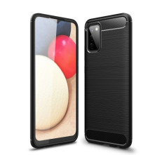 Samsung Galaxy A02s karbon mintás tok - FEKETE