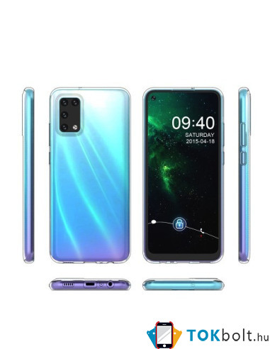 Rugalmas TPU tok Samsung Galaxy A02s készülékhez - ÁTTETSZŐ
