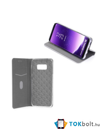 FORCELL LUNA tok Samsung Galaxy A52 5G / A52 telefonhoz - FEKETE-EZÜST