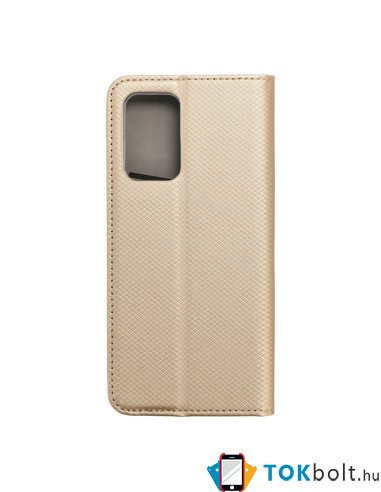 SMART szilikon keretes könyvtok Samsung Galaxy A52 5G / A52 készülékhez - ARANY