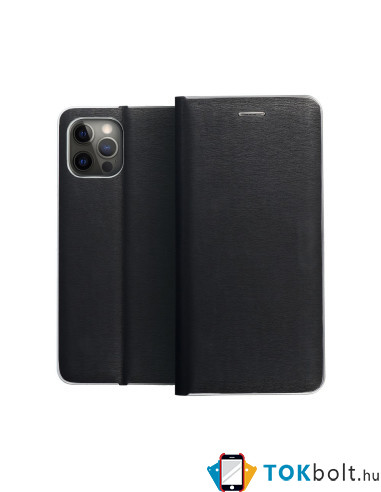 FORCELL LUNA tok Samsung Galaxy A72 5G / A72 telefonhoz - FEKETE-EZÜST