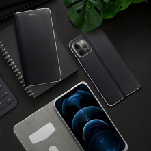 FORCELL LUNA tok Samsung Galaxy A72 5G / A72 telefonhoz - FEKETE-EZÜST