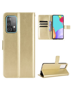 Oldalra nyíló tok Samsung Galaxy A52 5G telefonhoz - ARANY