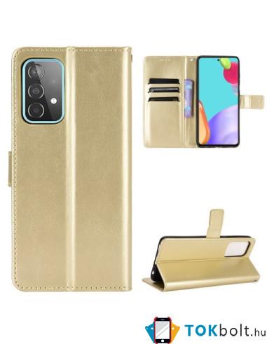 Oldalra nyíló tok Samsung Galaxy A52 5G telefonhoz - ARANY