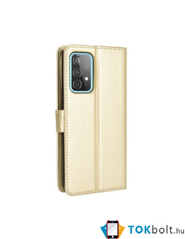 Oldalra nyíló tok Samsung Galaxy A52 5G telefonhoz - ARANY