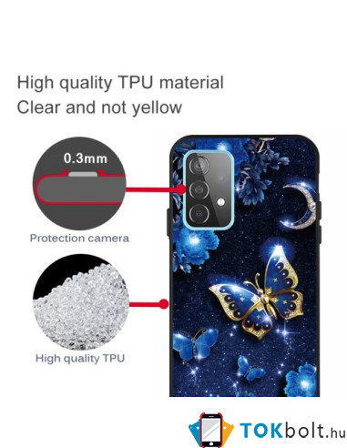 Rugalmas TPU tok Samsung Galaxy A72 5G készülékhez - PILLANGÓK