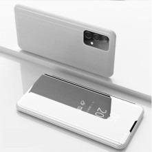 Flip telefontok átlátszó előlappal Samsung Galaxy A52 5G készülékhez - EZÜST