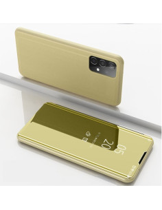 Flip telefontok átlátszó előlappal Samsung Galaxy A52 5G készülékhez - ARANY