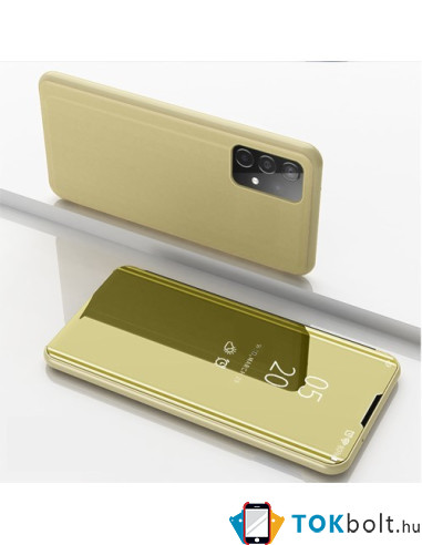Flip telefontok átlátszó előlappal Samsung Galaxy A52 5G készülékhez - ARANY