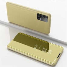 Flip telefontok átlátszó előlappal Samsung Galaxy A52 5G készülékhez - ARANY
