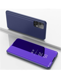 Flip telefontok átlátszó előlappal Samsung Galaxy A52 5G készülékhez - LILA