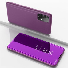 Flip telefontok átlátszó előlappal Samsung Galaxy A52 5G készülékhez - LILA