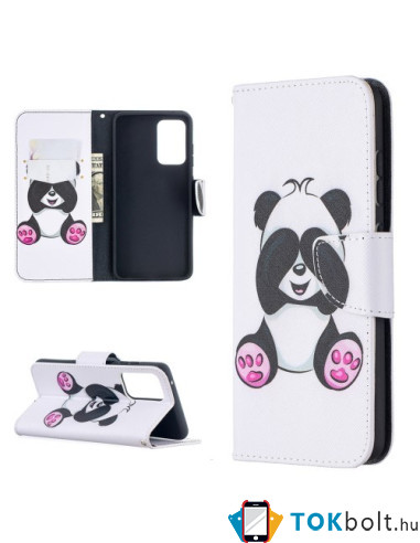 Oldalra nyíló mintás telefontok Samsung Galaxy A52 5G telefonhoz - PANDA