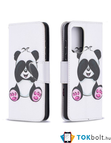 Oldalra nyíló mintás telefontok Samsung Galaxy A52 5G telefonhoz - PANDA