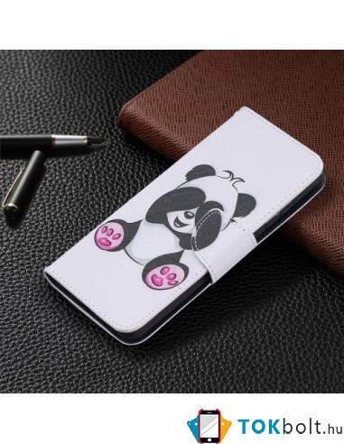 Oldalra nyíló mintás telefontok Samsung Galaxy A52 5G telefonhoz - PANDA