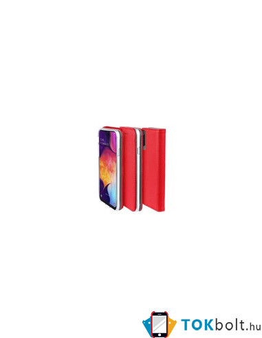 SMART szilikon keretes könyvtok Samsung Galaxy A52 5G / A52 készülékhez - PIROS